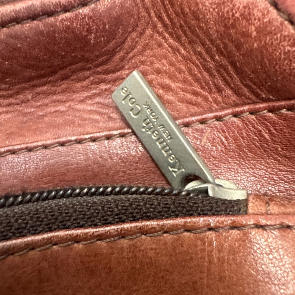 Kenneth‎ Cole Reaction Leather Messenger Laptop Vintage  Bag Brown - Picture 2 of 8